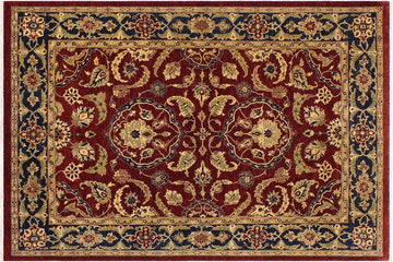 handmade Traditional Kafkaz Chobi Ziegler Red Blue Hand Knotted RECTANGLE 100% WOOL area rug 9 x 12